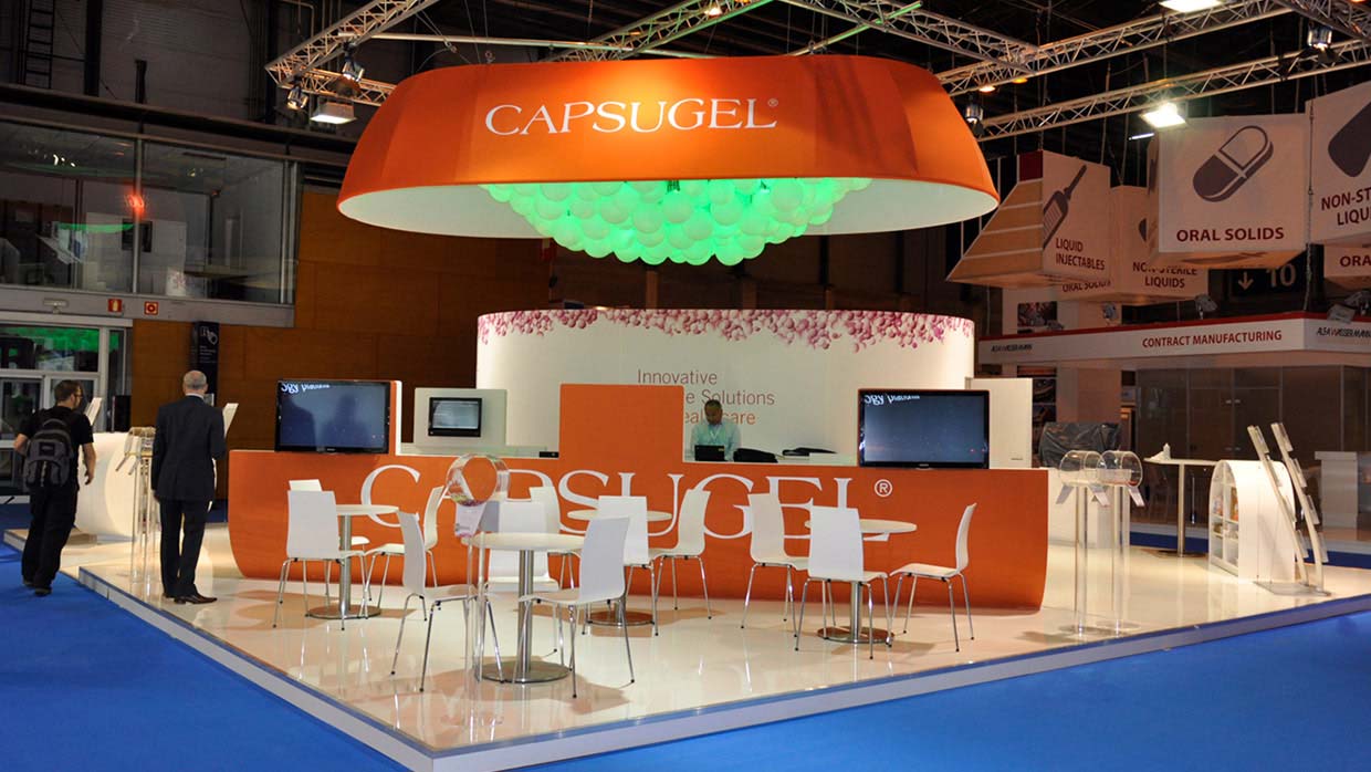 Messestand Capsugel CPhI 1 1