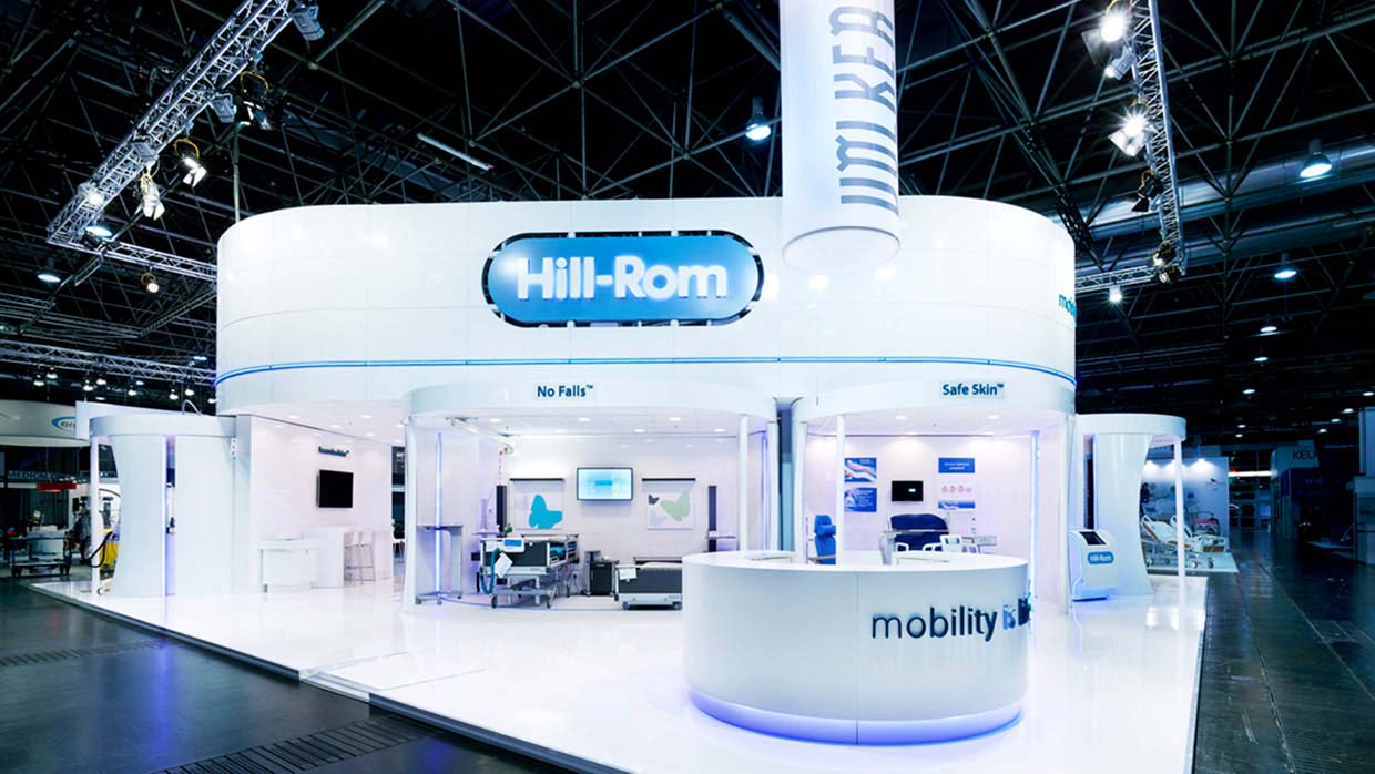 Messestand HillRom Medica 1 2